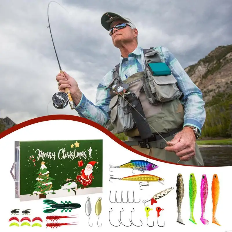 Fishing Bait Kit Travel Fishing Tools Kit Holiday Fishing Hooks And Lures With Tackle Box Fishing Tools Including Bait Jig Hook