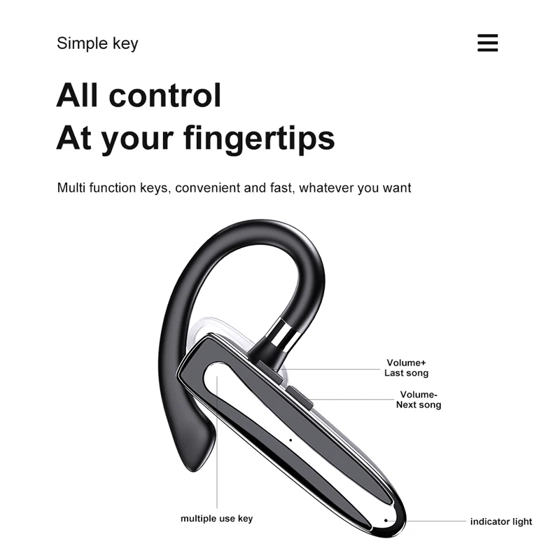 EARDECO Auriculares inalámbricos con micrófono Auriculares Bluetooth Fone De Ouvido Audifonos Con Microfono Auriculares Auriculares