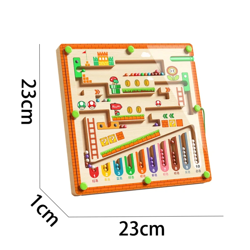 Labirinto magnetico per bambini Palla da passeggio Addestramento alla concentrazione del bambino, Scrittura del pensiero logico Puzzle per l'educazione precoce di 3 anni