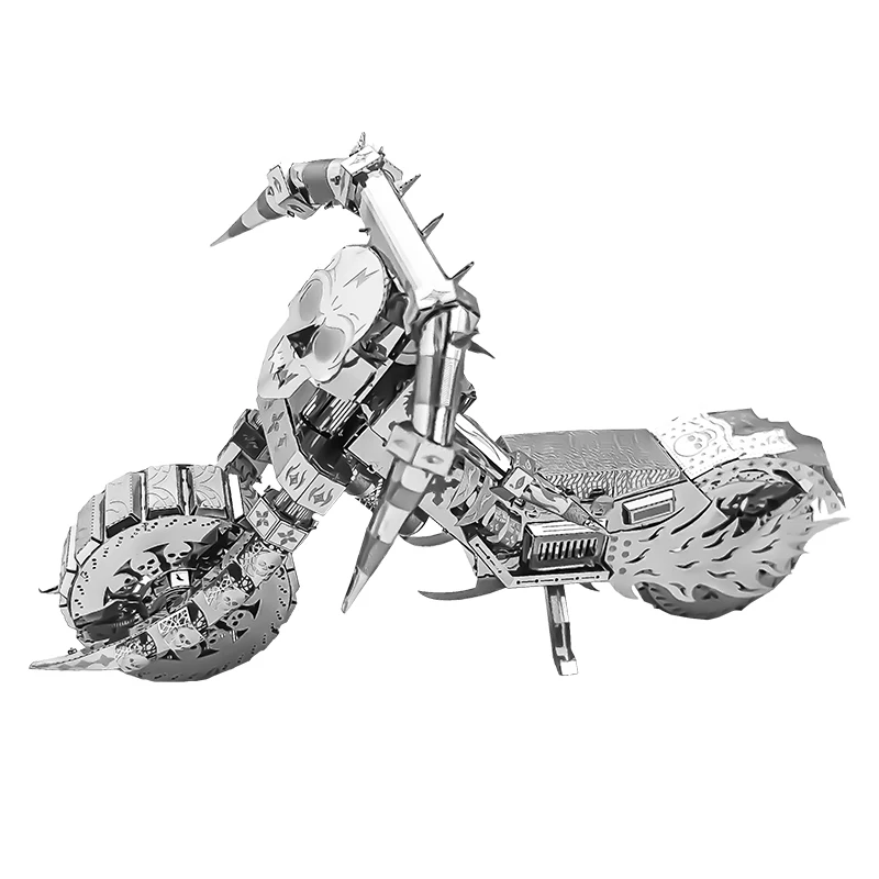 Ghost Rider-rompecabezas de Metal 3D para adultos, Kit de construcción de modelos DIY, juguetes para adultos, regalo de cumpleaños