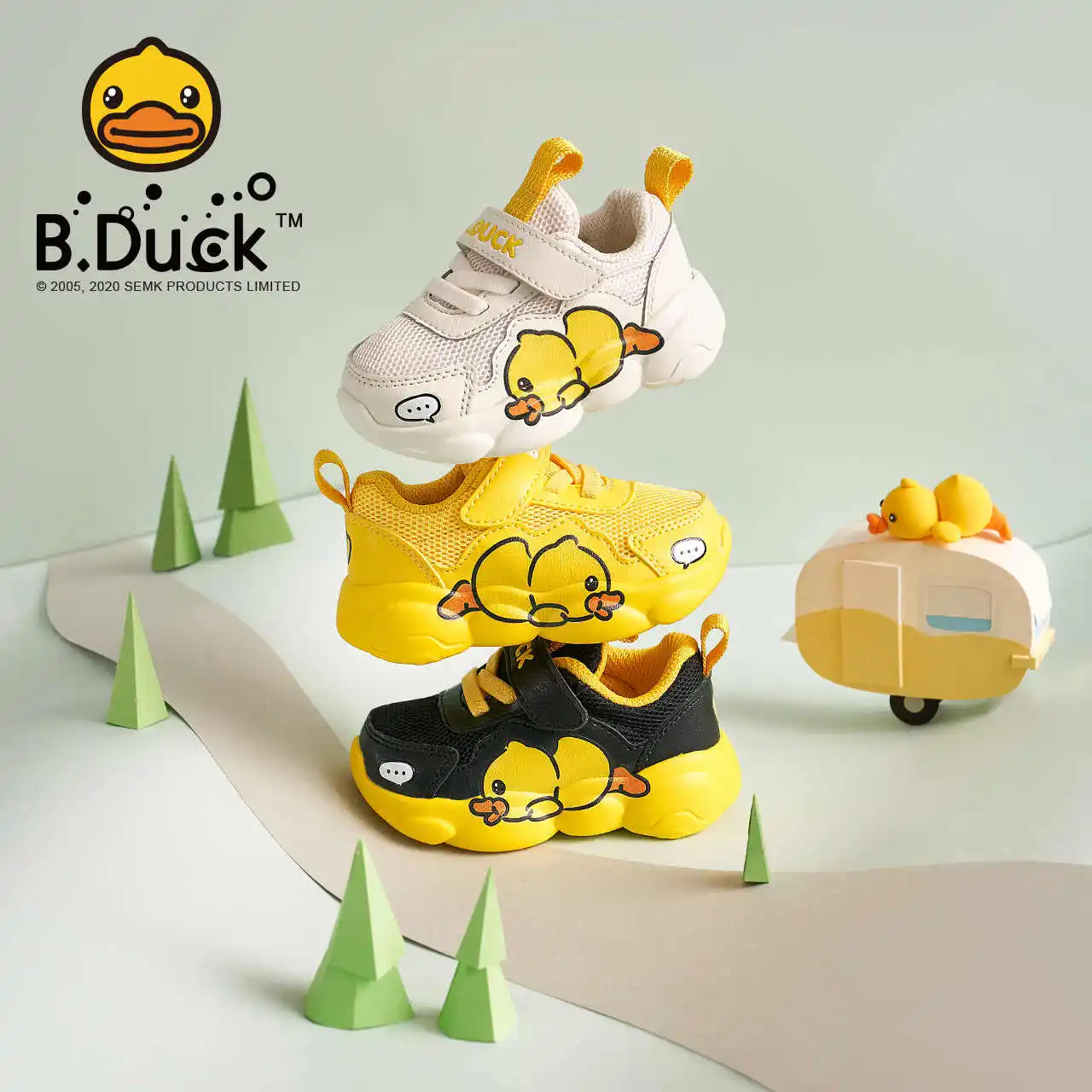 B.Duck Kid's Shoes Boys Girls Sneakers Toddler Spring Autumn Lightweight Breathable Anti-slip Original Brand Design