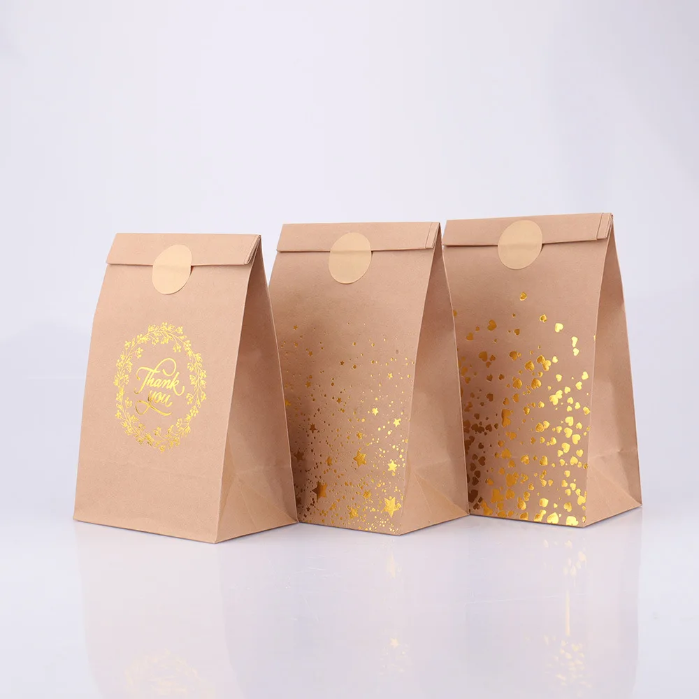 10 PCS kraft paper gift bag Candy cookies kraft paper bags gift packing Wedding home Party birthday gift packaging cat pattern