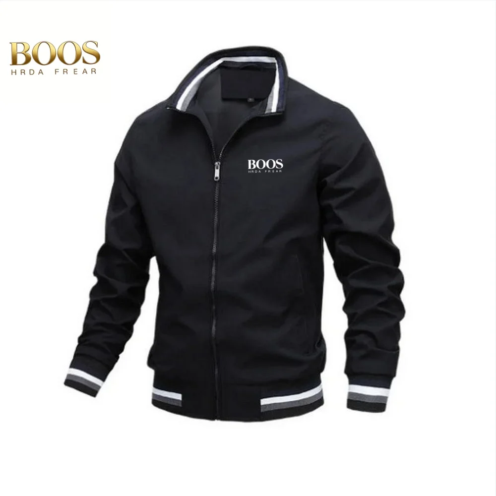 

Fashionable autumn and winter men's stand up collar casual zipper jacket outdoor sports jacket men's windproof jacket waterproof