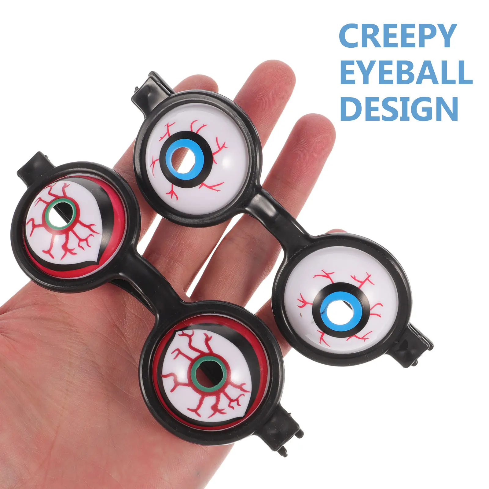 

2 шт., очки для глазного яблока, жуткий реквизит для костюма на Хэллоуин, жуткие товары для вечеринок, аксессуары для трюков, маскарадные украшения, забавный кляп