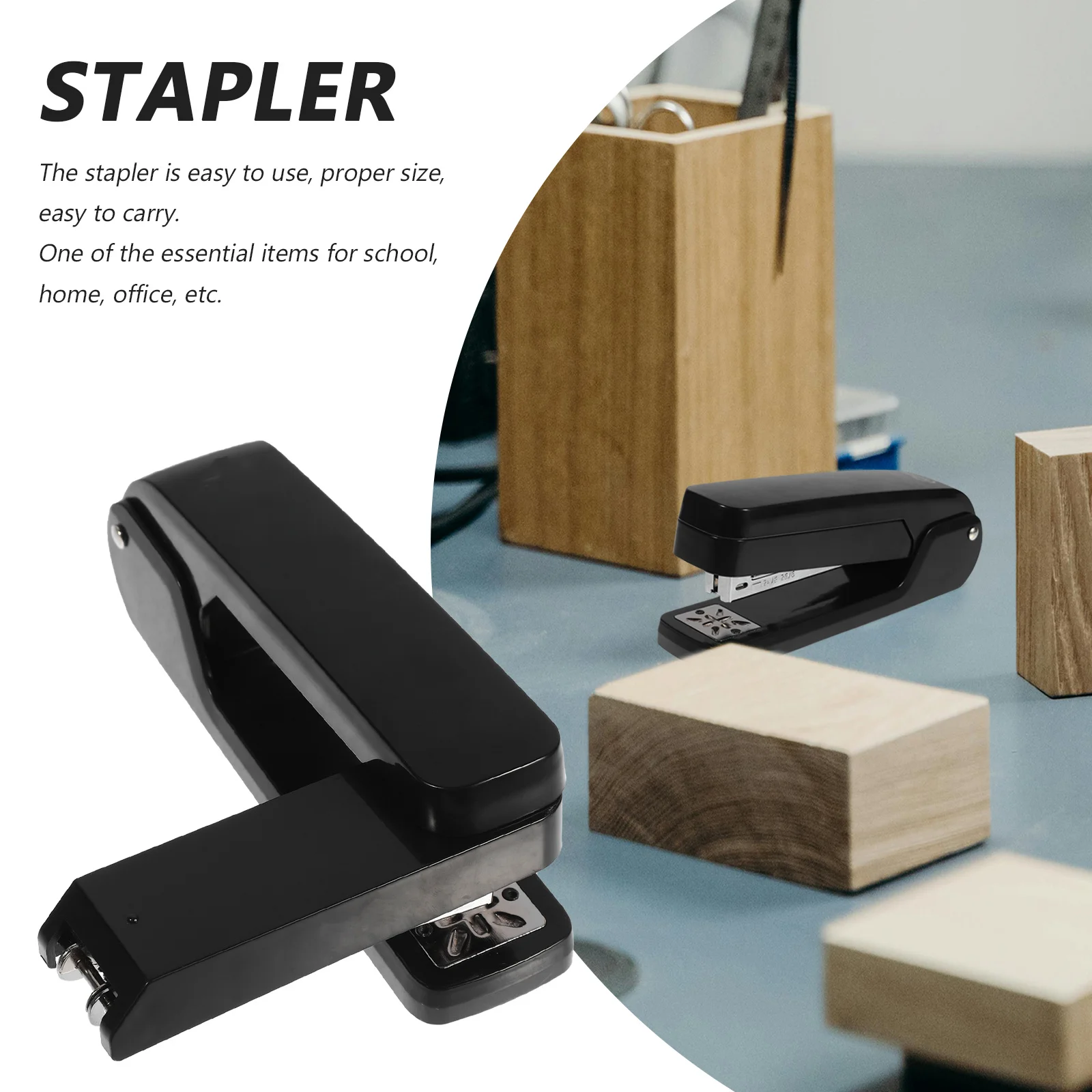 1 قطعة الدورية المحمولة دباسة صغيرة لمكتب المنزل المدرسة ورقة ملزمة سطح المكتب دباسة أداة اللوازم المكتبية