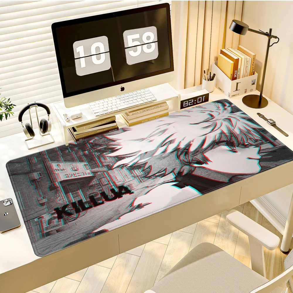 Cooles Anime Hunter X Hunter Killua Zoldyck Mauspad mit Gaming-Zubehör Prime Gaming XXL Tastaturunterlage mit Stickerei-Polsterung