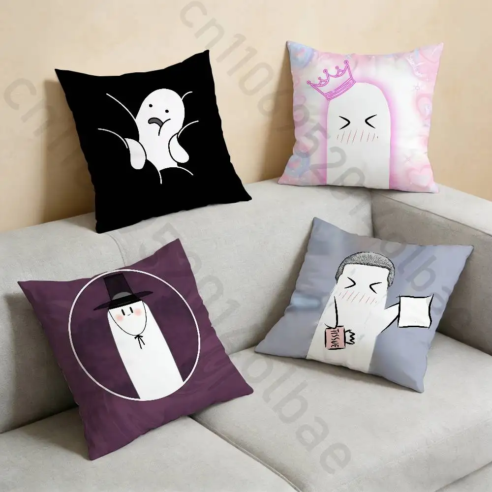 

L-Lightsaber BL Manhwa Pillow Case Square Double-Sided Printing Short Plush Sofa Cushion Cover Bedroom Bedside Pillow
