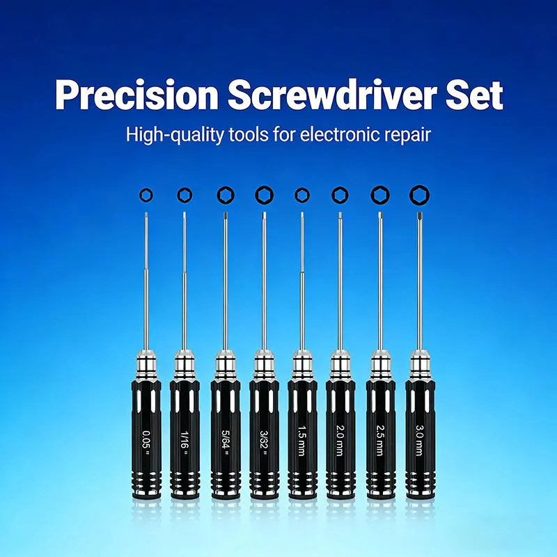 

4/8Pcs Screwdriver Set Hexagonal Shank With Titanium-plated Internal Hexagonal Socket HSS Steel Repair Tools for Model Airplane