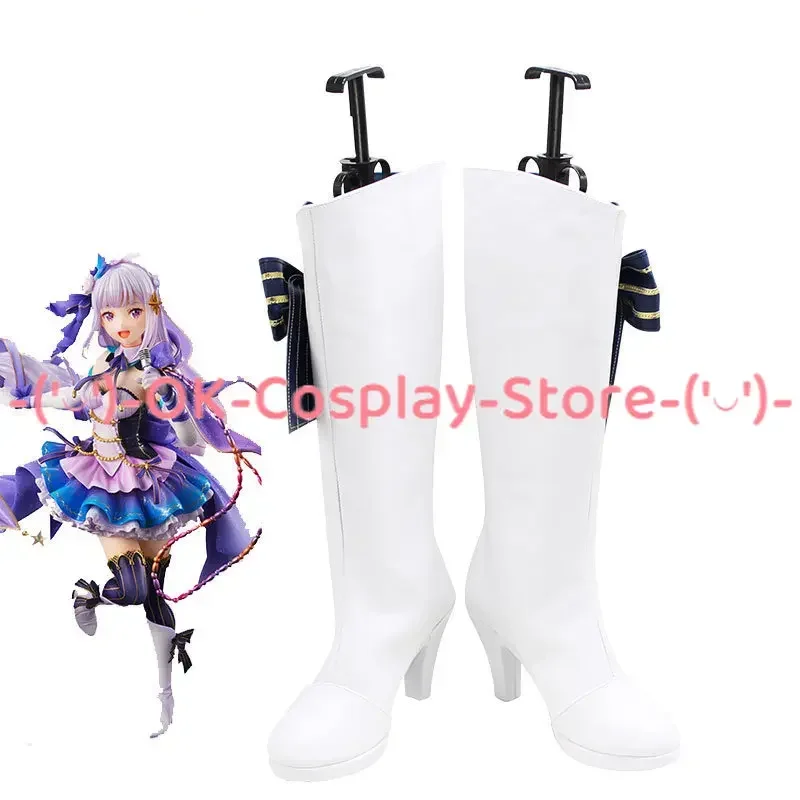 

[Customized] Emiria Cosplay Shoes Anime Re:Life in a different world Game Roleplay Props Carnival Holiday Party PU Leather Boots