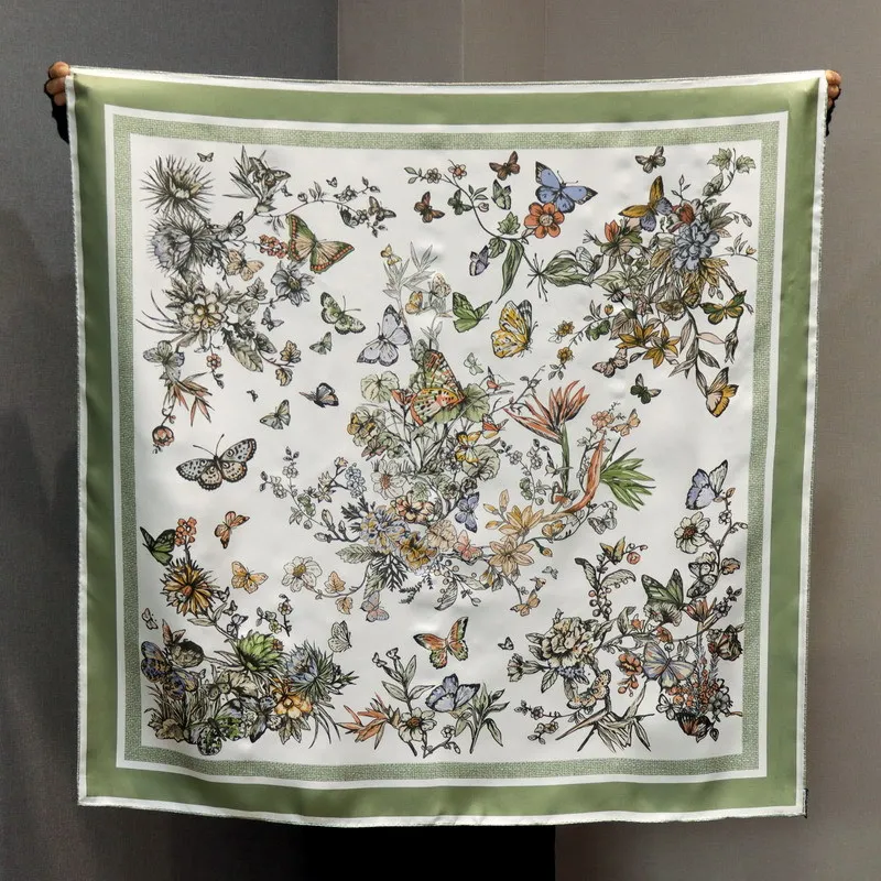 

Мягкий темпераментный большой Шелковый платок Twill14MMI в стиле Love of Butterfly90Silk, шелковый шарф, Маленькая шаль из тутового шелка, шарф