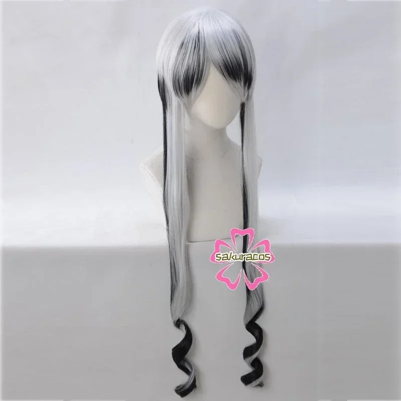 Ghost Quartz Cosplay Wig Land of The Lustrous Silver Black Mixed Synthetic Heat Resistant Wigs for Halloween Costume Role Play