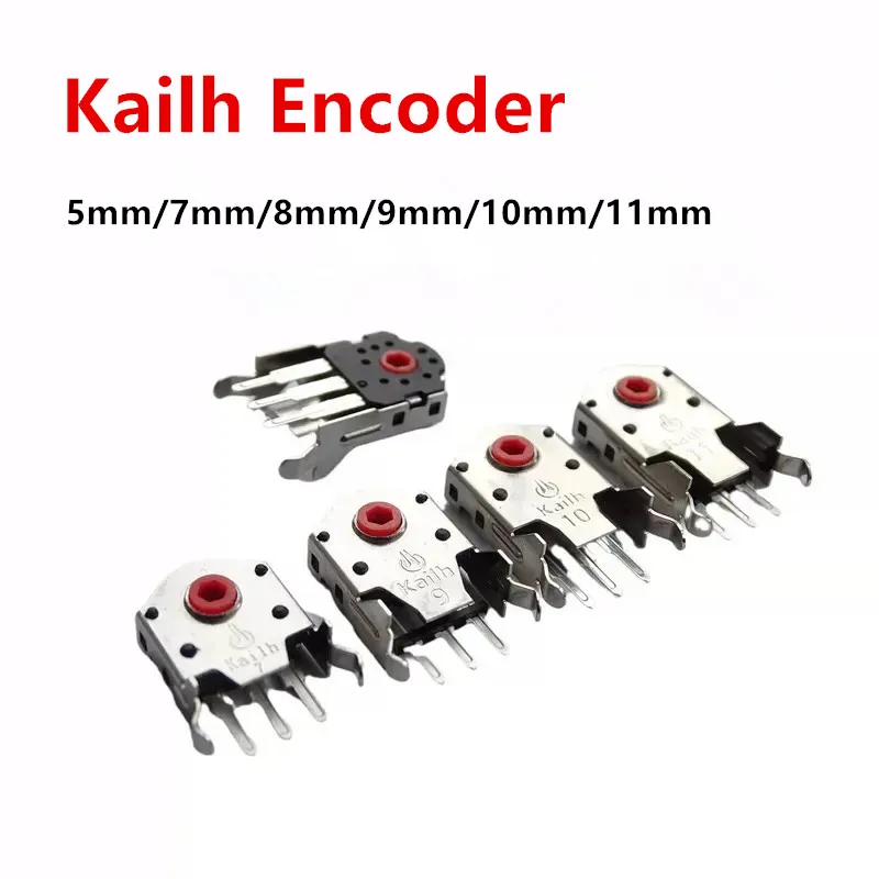 Kailh Decoder 5/7/8/9/10/11mm Red Core Rotary Mouse Scroll Wheel Encoder 1.74mm hole for PC Mouse alps encoder