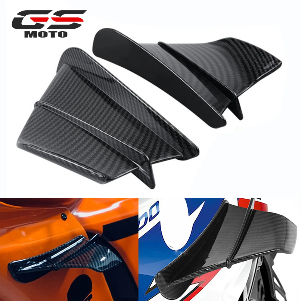 For Suzuki Gsxs1000 Gsxr750 Gs500 Gs500e Gs500f Sv1000 Samurai Gn125 Motorcycle Side Winglet Aerodynamic Wing Spoilers Fairing