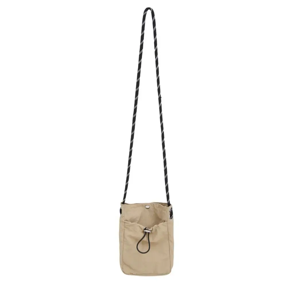 

Sweet Korean Style Drawstring Phone Bag Large Capacity Niche Design Crossbody Bag Solid Color Tote Bag Shoulder Bag Women