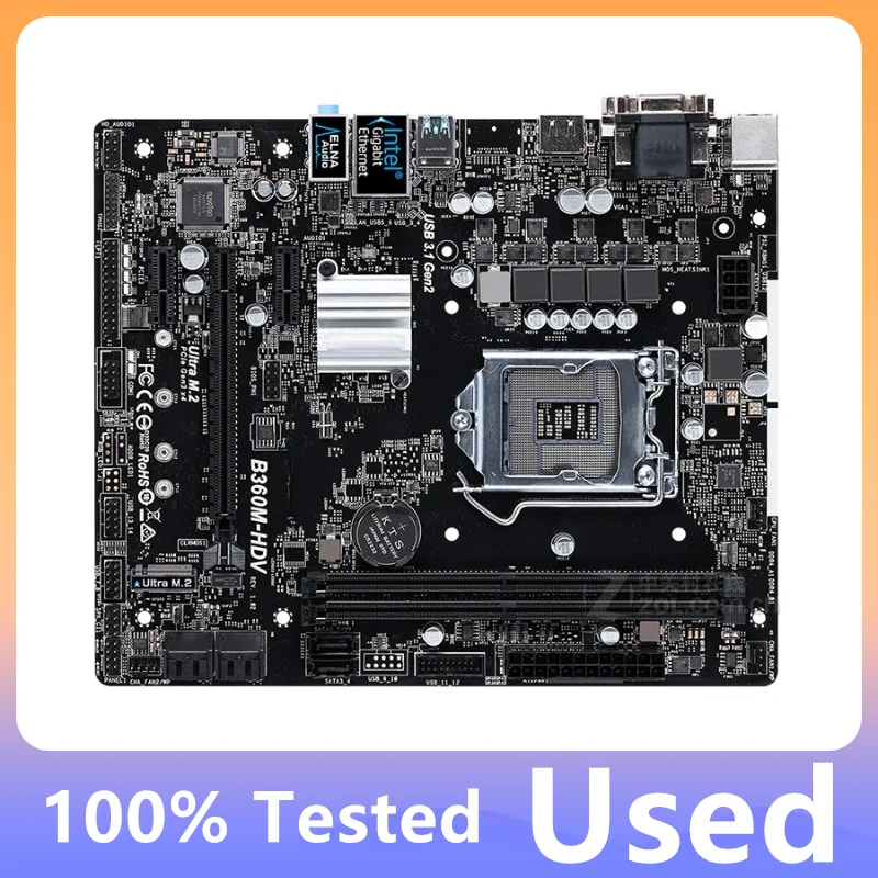 

Материнская плата B360m-hdv, 32 ГБ, Pci-e3.0, M.2, Lga 1151, Ddr4, настольная плата, 100% протестировано