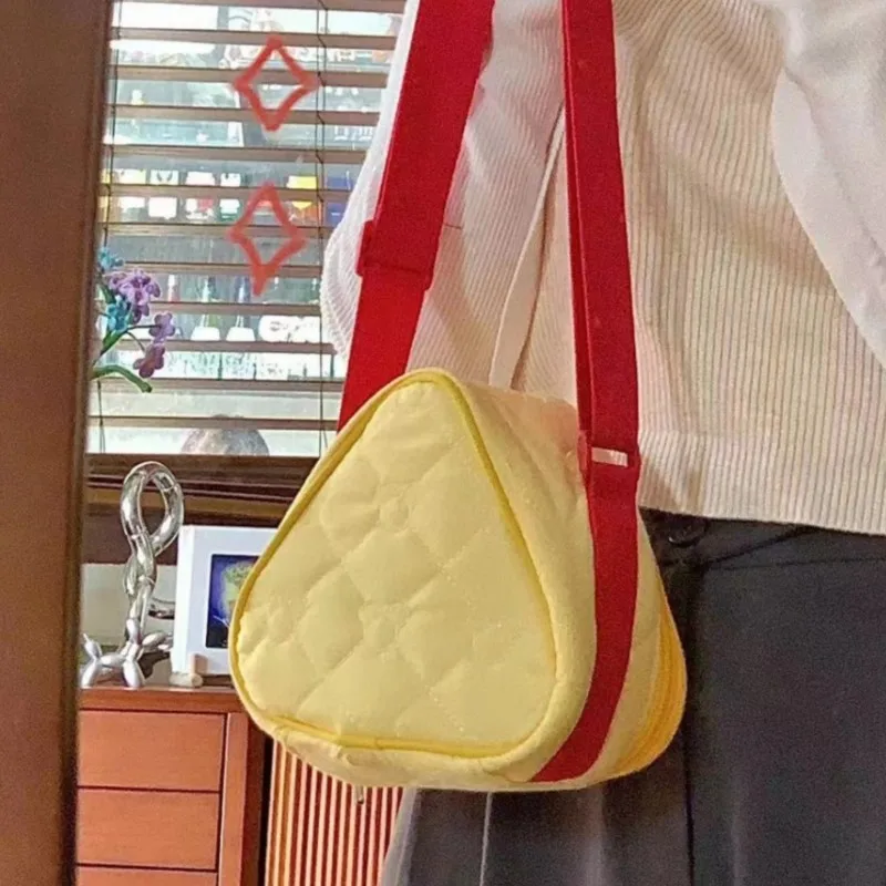 

Women's Bag Cute Camera Professional Photography Bag Daily Travel Storage Anti-collision Anti-drop Nylon Cheese Bag Yellow Color