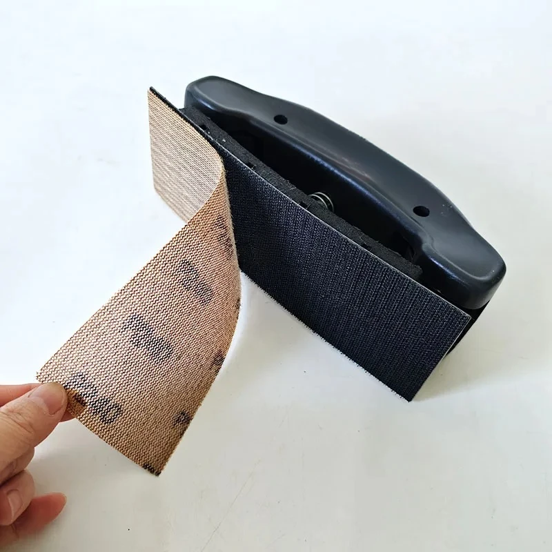 70x198mm elastic hand sanding board car curved sandpaper grinding board automatic adjustment deformable spring hand planer