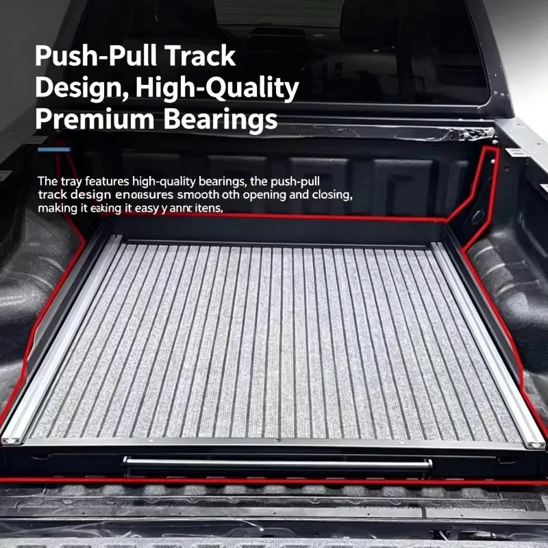 Pick-up Truck Bed Slide For Ford Ranger, Retractable Drawer Tray, Sliding Cargo Platform For Ranger, Tailgate Pull-out Shelf