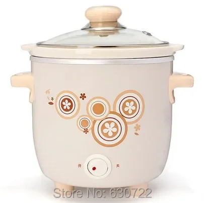 

220V 70W DDG-7AD pink cookers Ceramic liner 0.6L Slow cooker Food supplement pot 14x14x15cm