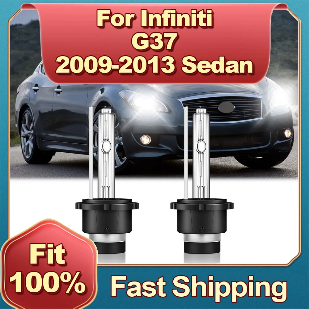 

More Brightness D2S HID Car Headlight Bulb 35W Xenon Headlamps 12V 6000K White For Infiniti G37 2009 2010 2011 2012 2013 Sedan