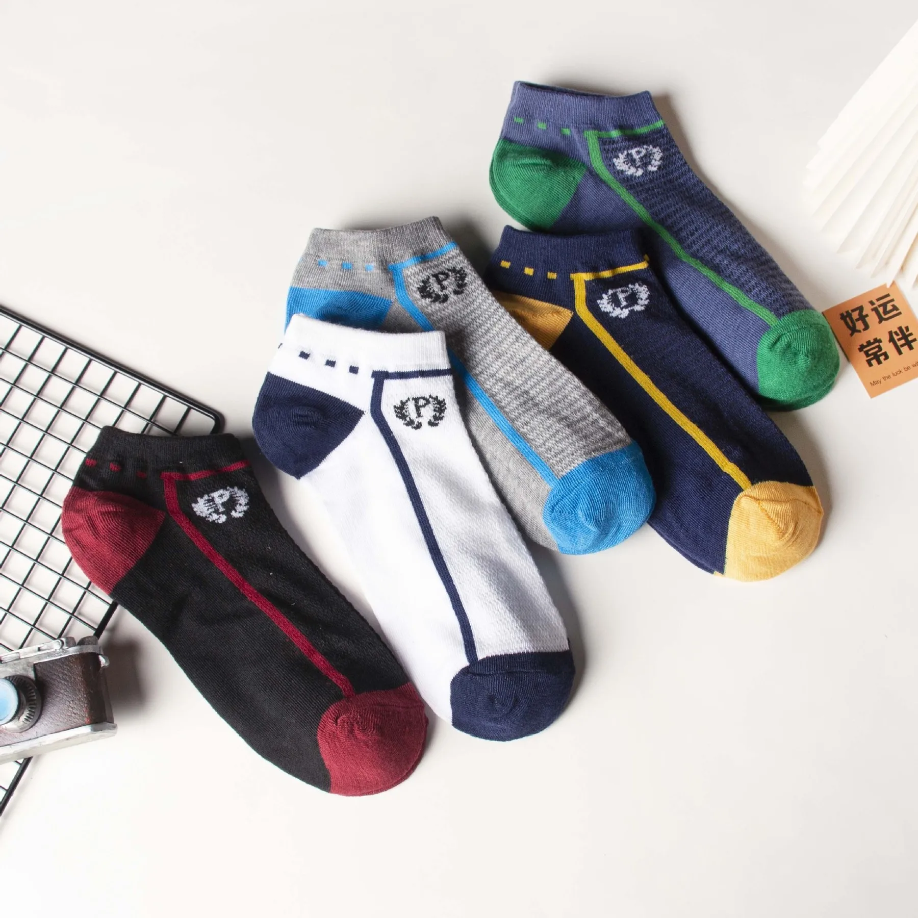 Chaussettes de sport décontractées respirantes pour hommes, absorbant la sueur, bouche peu profonde, chaussettes de rinçage, bateau, haute qualité, été, 5/10 paires