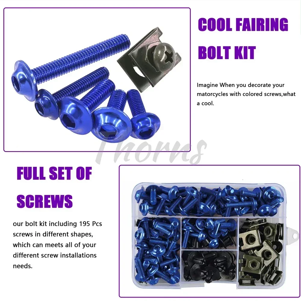 لكاواساكي نينجا 400 650 1000sx نينجيا Z1000 R SX Z400 Z650 Z750 Z800 Z900 موتو هدية الترباس و هيكل السيارة طقم مسامير ربط ث/الجوز