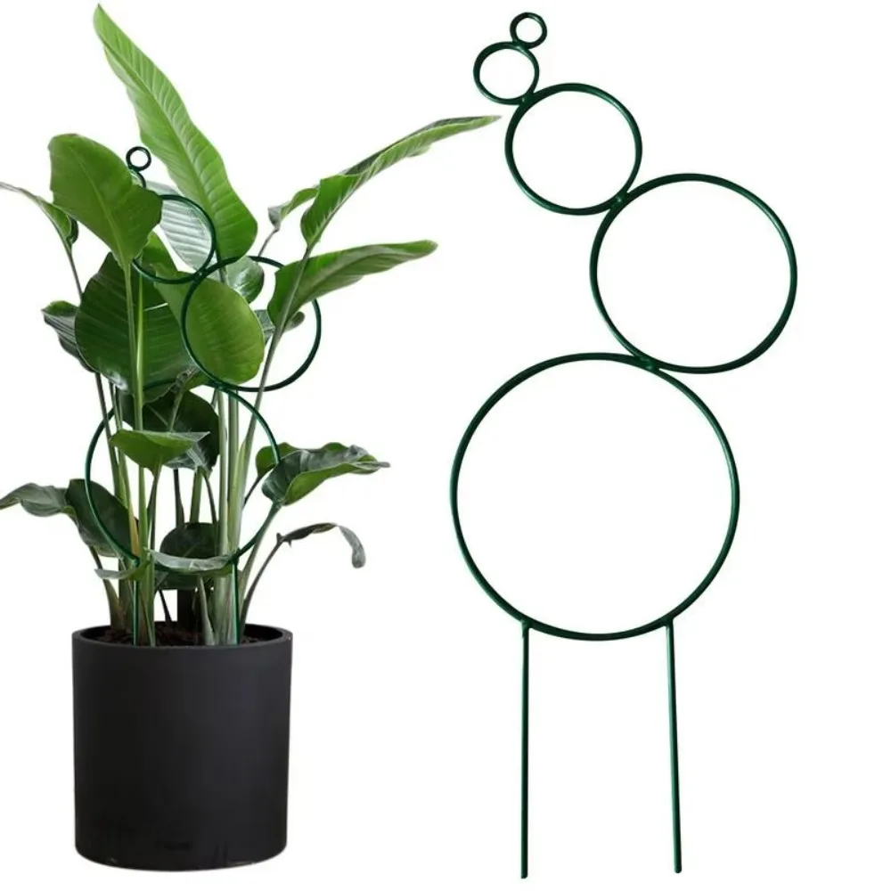 Solid Metal Climbing Vine Trellis Stackable Round Climbing Plant Rack Fixed Rod Iron Plant Support Plant Care