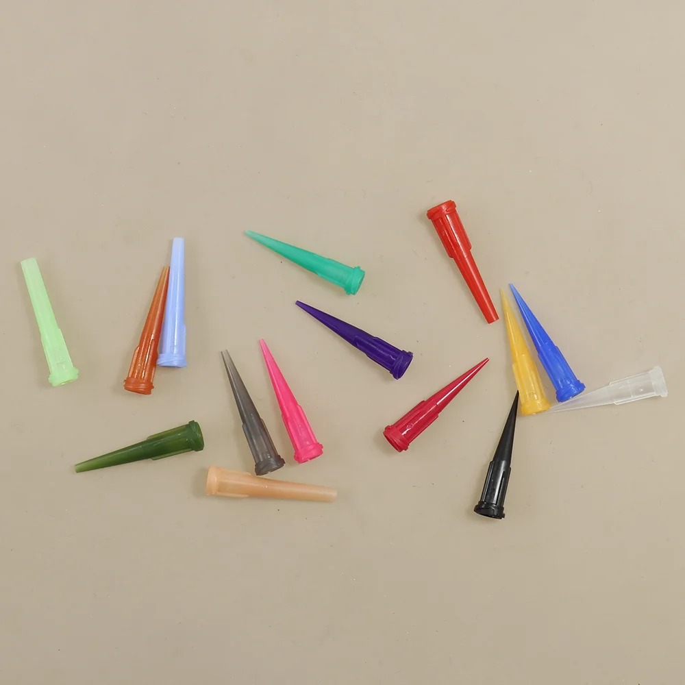 Seringue liquide de précision en plastique PP TT Luer Lock, pointes coniques, aiguille de distribution 10G 13G 14G 15G 18G 20G 21G 22G 23G 25G 25G 27G