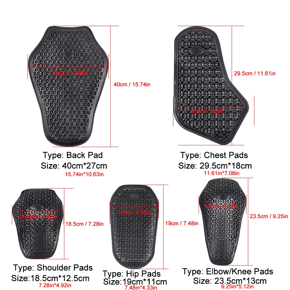 Motocross Knee Pad Insert Soft Motorcycle Hip Protector Chest Pad Flexible Motorcycle Armor Insert Motorcycle Jacket Equipment