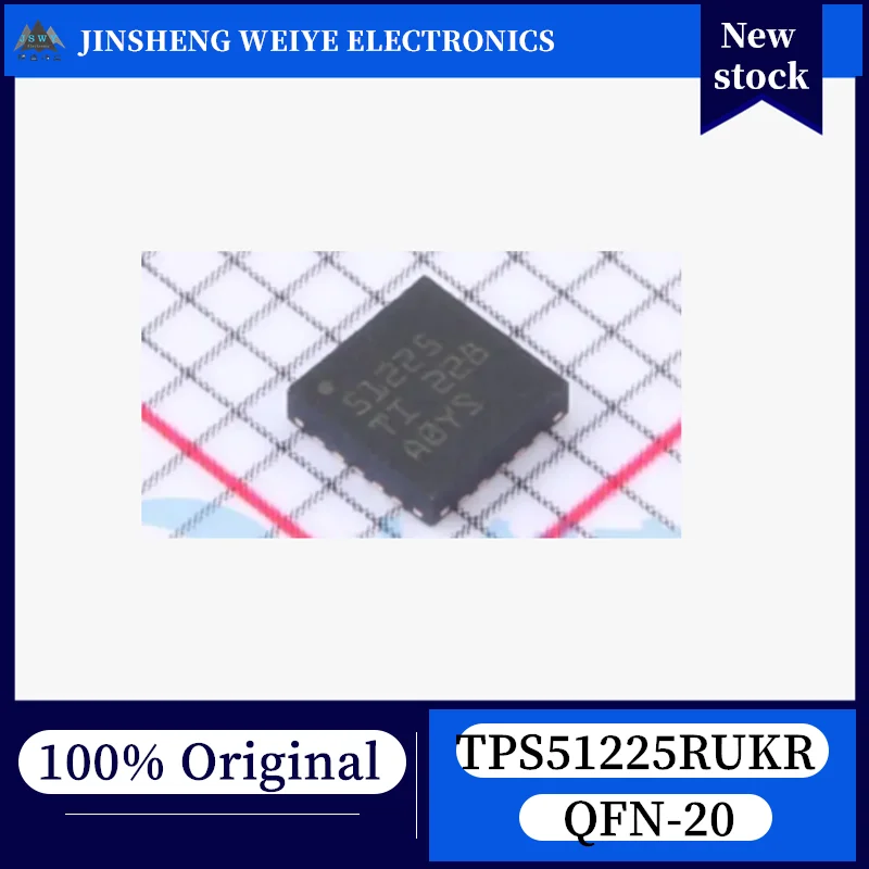 

(5/50 pieces) TPS51225 TPS51225RUKR 51225 QFN20 Dual Synchronous Buck Controller, 100% New, Original, In Stock, Chipset