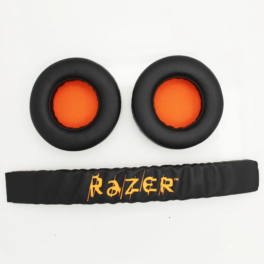 Replacement Earpads + Headband for Razer Electra High Quality Soft Ear Pads Cushion Cover for  Razer Electra Gaming Headphone