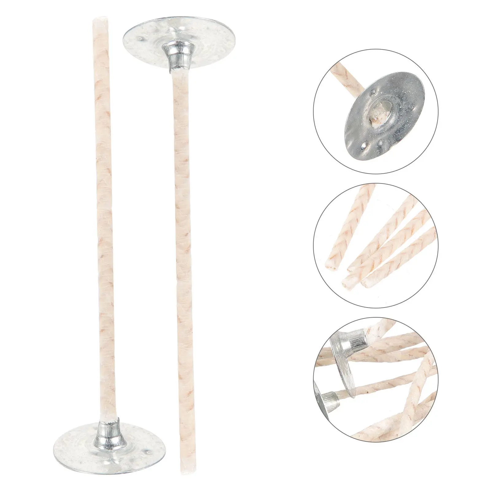 

10 Pcs Wicks for Candlemaking Crackle Scented Candles Wax Tea Light Round Lamp Trimable