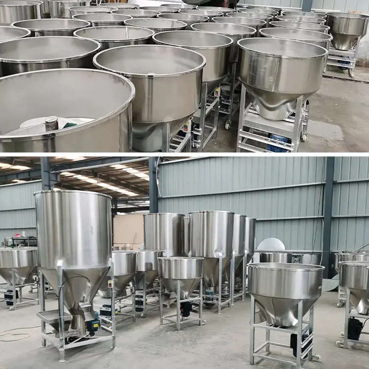 Animal Feed Mixer Machine Vertical Feed Mixing Equipment For Poultry Cattle Goat Pig Feed Processing