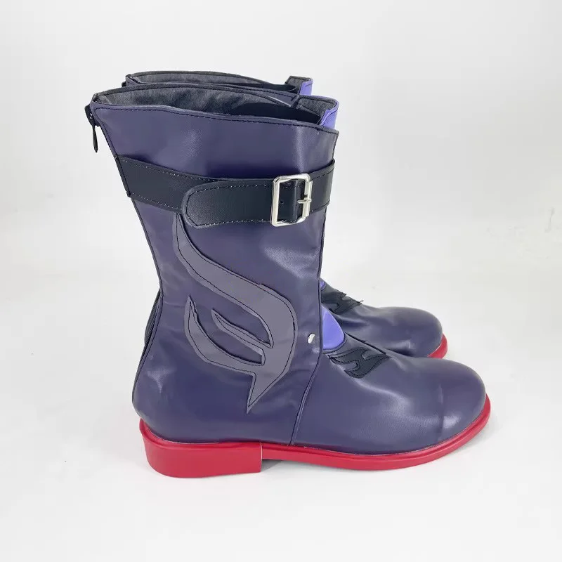 Moze Cosplay Shoes Game Honkai: Star Rail Moze كعب مسطح حذاء رجالي للهالوين أزرق من جلد البولي يوريثان حذاء كوسبلاي للرجال