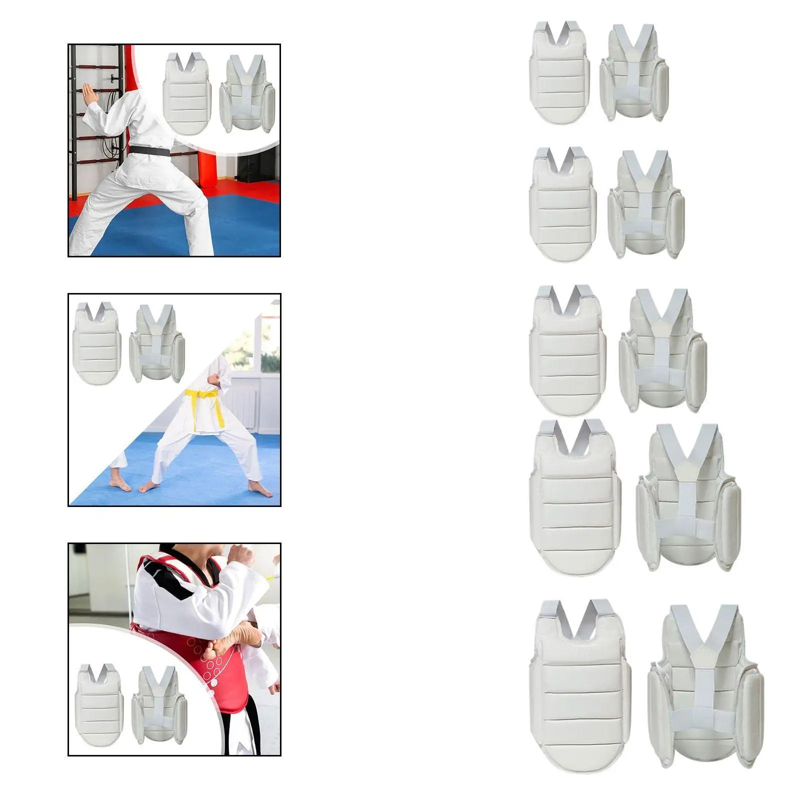 سترة حماية للصدر من الكاراتيه PU EVA التايكوندو لكرة القدم ساندا الرجبي