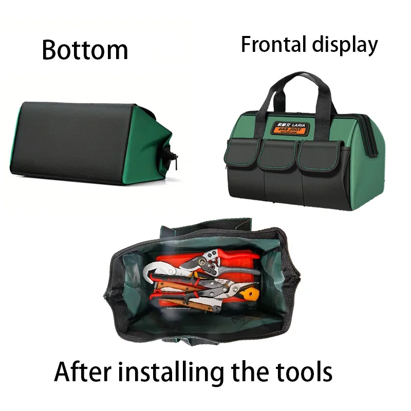 13/16 بوصة أكسفورد قماش حقيبة مقاومة للماء أداة متعددة الوظائف حقيبة مقاومة للاهتراء أداة إصلاح تخزين سعة كبيرة كهربائي