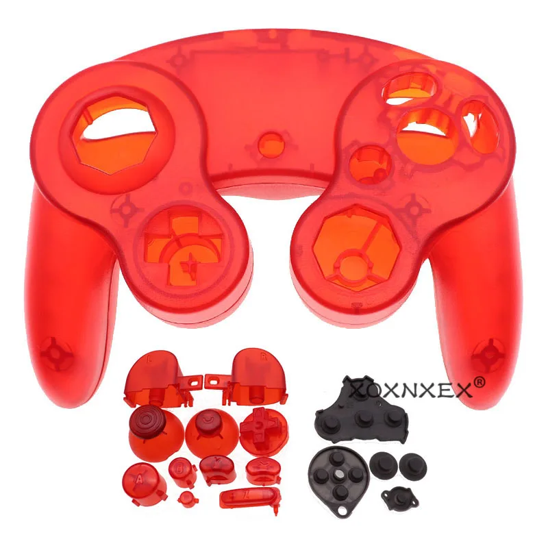 Para ngc gamecube controlador habitação capa escudo lidar com caso e botão peças de reposição jogos lidar com acessórios de proteção