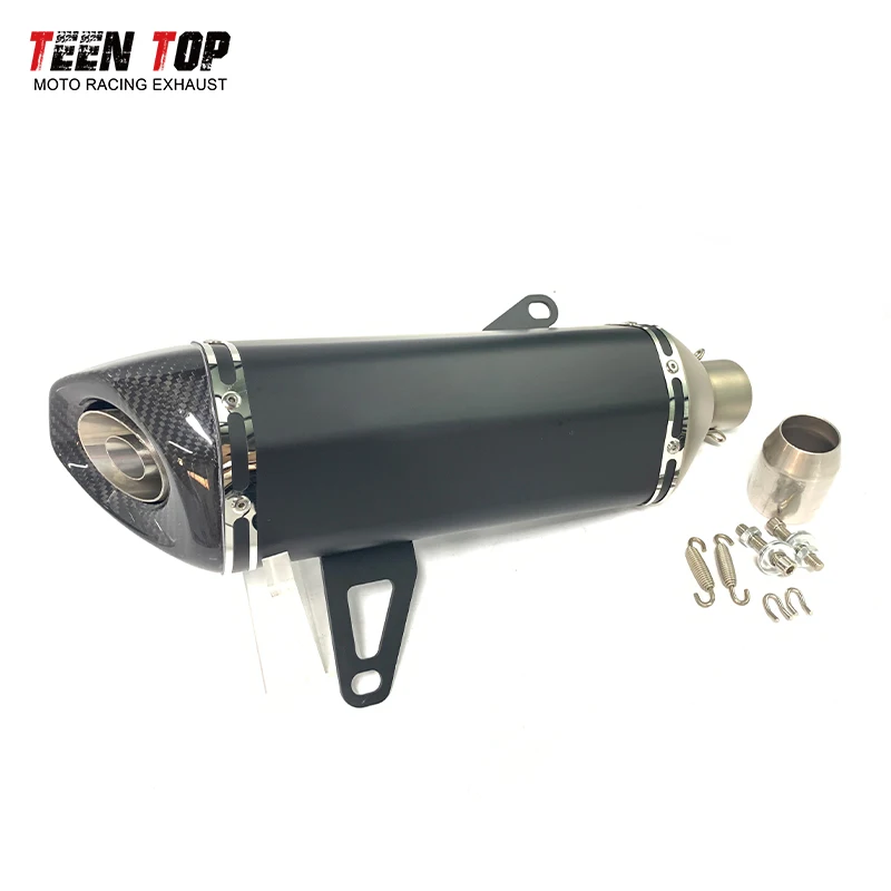 

51mm Universal Motorcycle Exhaust Silencer Carbon Fiber Muffler Escape Moto Xmax300 Xmax 300 Xmax250 470mm Modified Silencieux