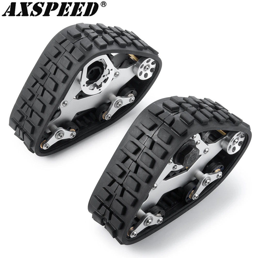 AXSPEED RC Car Snow Tires All Terrain Tracks Wheels Sandmobile Conversion for 1/10 Axial SCX10 TRX4 D90 Accessories