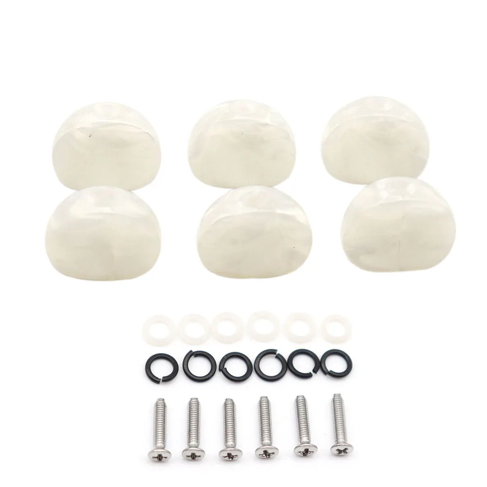 6Pcs Guitar Tuners Machine Head Tuning pegs Small semicircle shape Buttons for Electric Guitar Parts