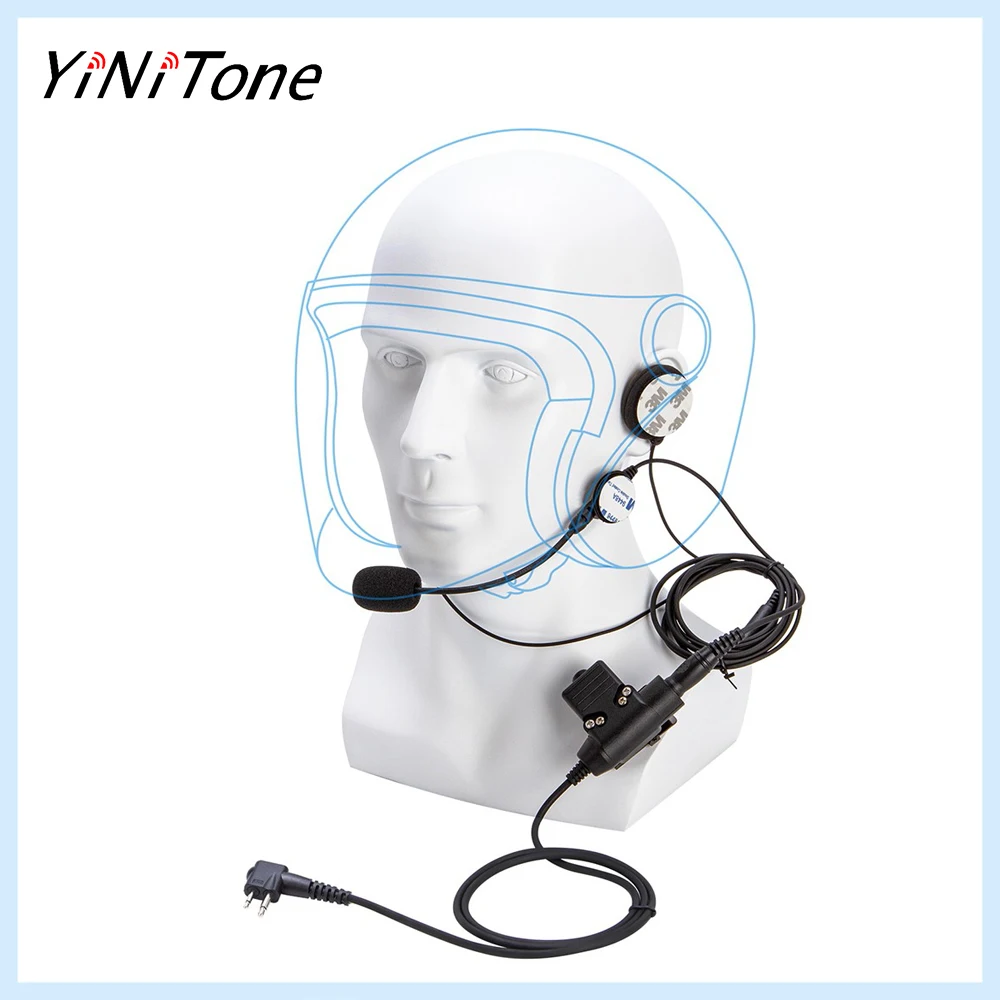 

Motorcycle Helmet Ham Radio Microphone Headset with U94 PTT Adapter For Motorola GP-88 GP-2000 YEASU Radio