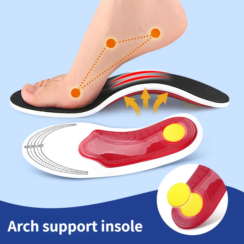 Palmilha Orthotic Arch Support para homens e mulheres, palmilhas ortopédicas Flatfoot, apoio do arco, pés chatos, dor no pé