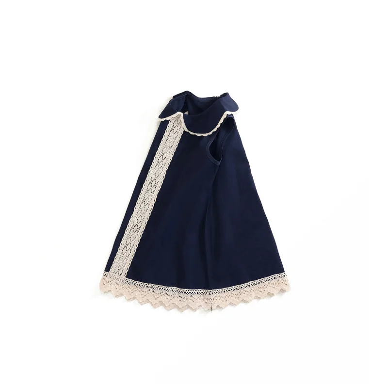 

Children's Dress Summer New Lace Trim Girls' Velvet Palace Style Dress Performance Costume