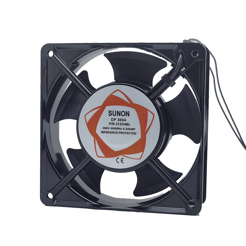 For Sunon DP300A P/N 3123HBL 380V 50/60Hz 0.24A 22W 3100RPM 12cm 12038 120x120x38mm Double Ball Bearing Cooling Fan