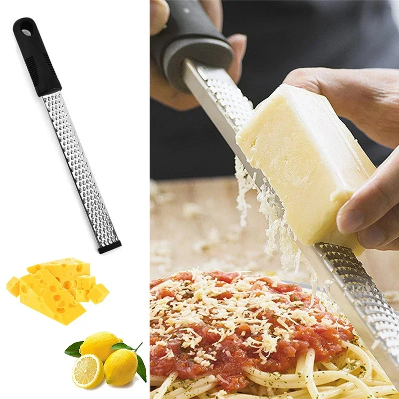 

Stainless Steel Cheese Grater & Slicer Multi-Function Kitchen Gadget for Lemon Zesting Chocolate ChoppingFruit Vegetable Peeling