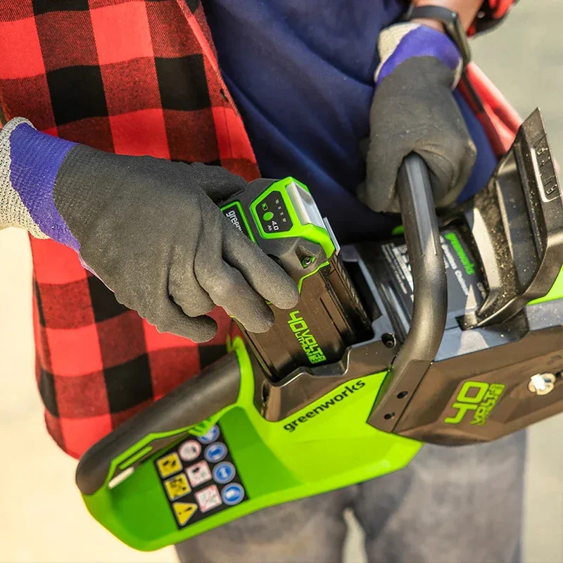 بطارية Greenworks 40 فولت الأصلية لبطارية ليثيوم GMAX 40 فولت G40B4 بطارية ليثيوم قوية Gen 2 متوافقة مع Greenworks 40 فولت
