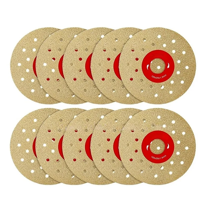 

4 Inch Diamond Cutting Disc Angle Grinder Grinding Wheel Slab Tiles Marble Porcelain Grinding Cutting Disc,10PCS