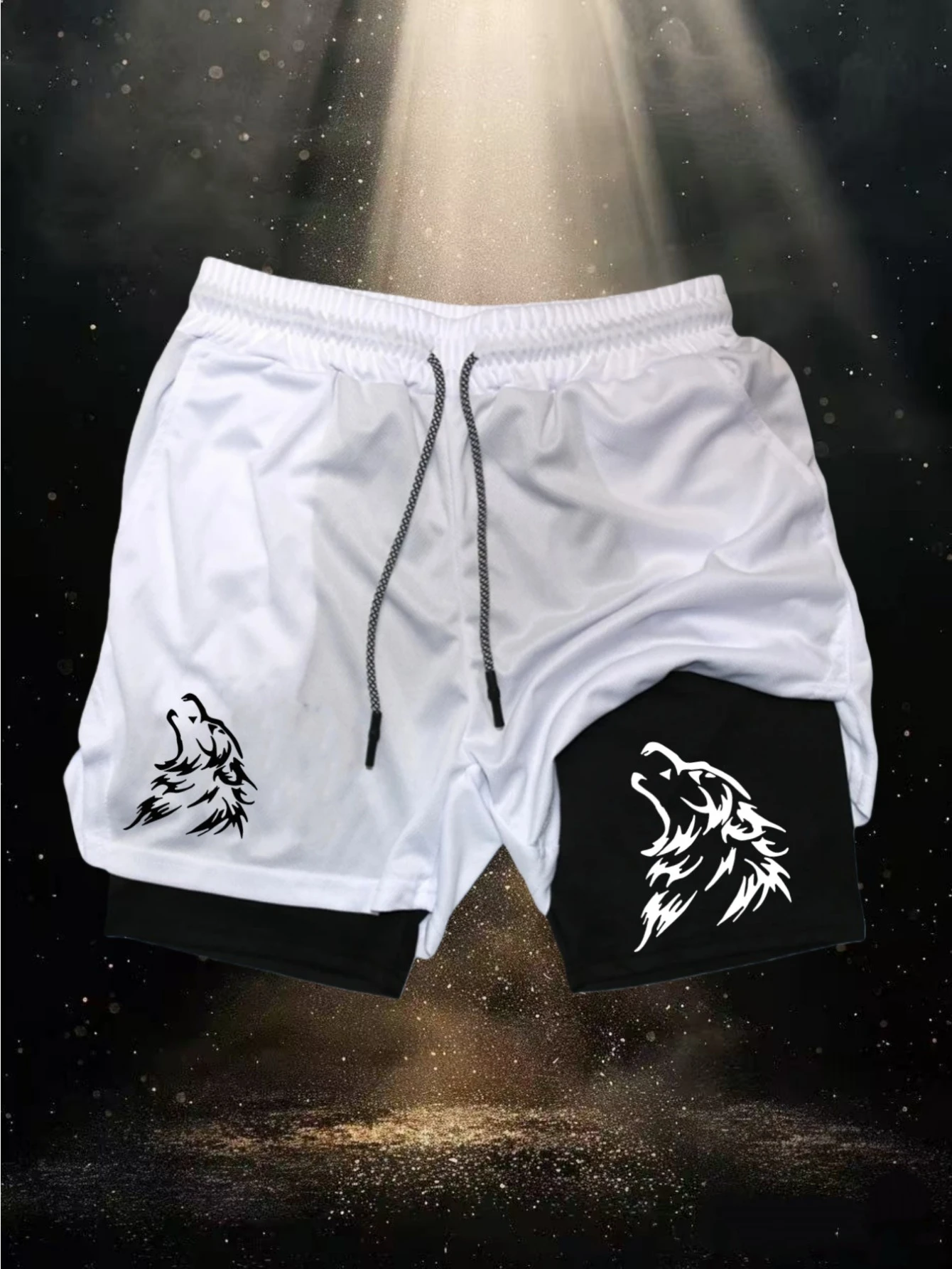 

Men's Wild Fashion Style, Wolf Head Totem Pattern, Fashionable Men's Streetwear and Casual Gatherings