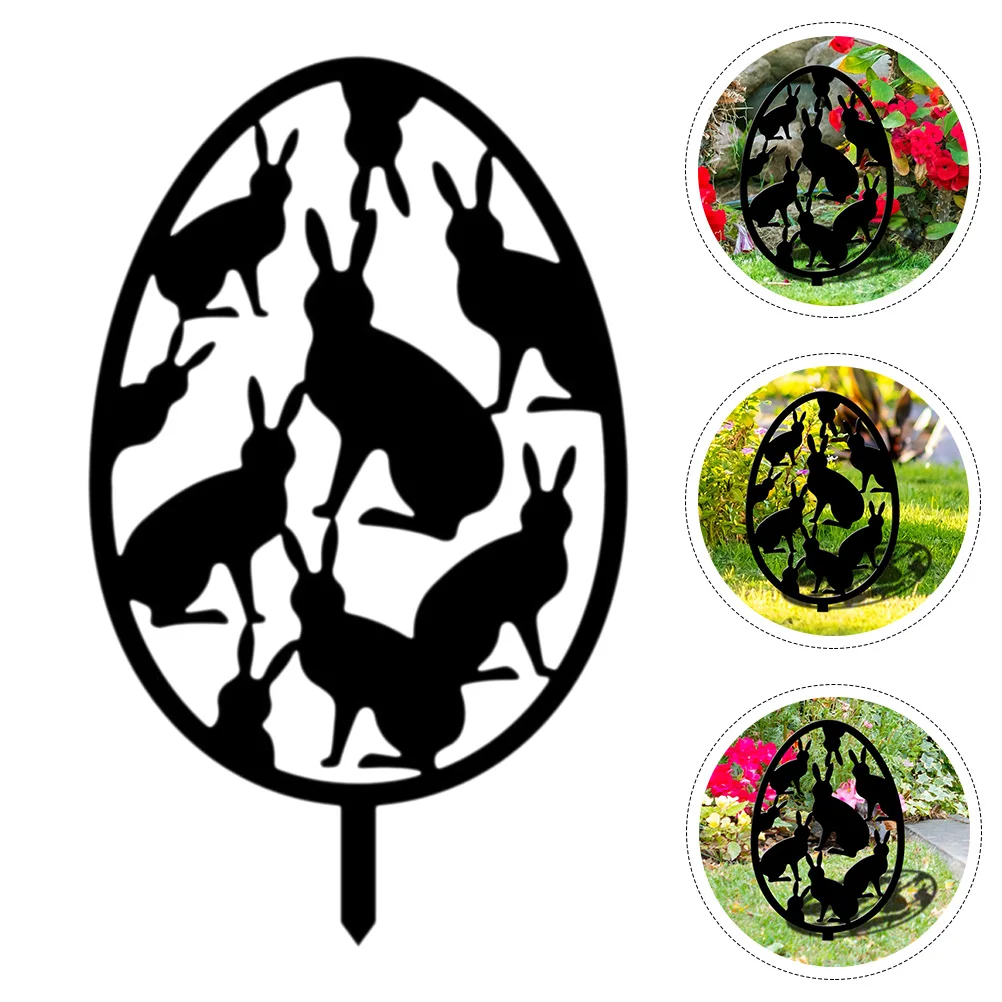 

Easter Yard Sign Egg Shaped Acrylic Stake Outdoor Lawn Garden Decoration Spring Decor Garden Stake Lawn Ornament