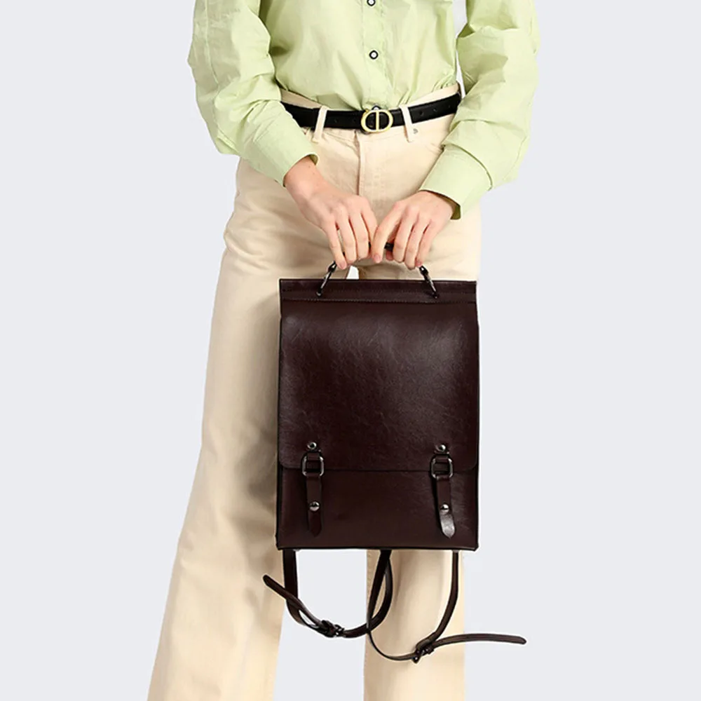

college commuting backpack Fashionable new leather backpack for women Cambridge Bags crossbody British style backpack